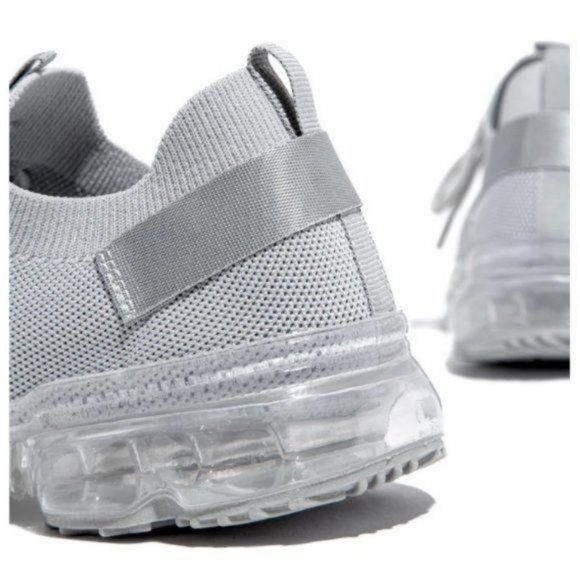 🚨RESTOCKED🚨Grey Slip On Flyknit Sneakers - Picture 5 of 7